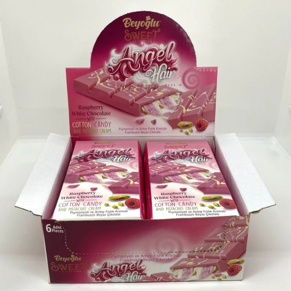 Angel Hair Raspberry Chocolate with Cotton Candy and Pistachio Cream 170g