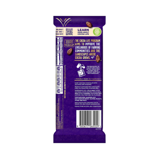 Bloc Cadbury Dairy Milk Fruits et Noix