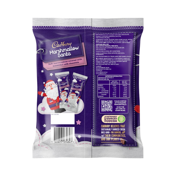 Cadbury Marshmallow Chocolate Santa 5 piece pack