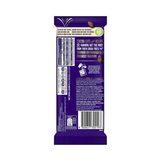 Bloc Cadbury Dream Oreo Chocolat Blanc