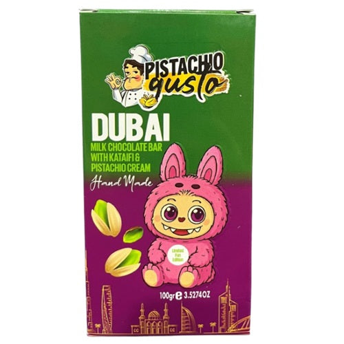 Pistachio Gusto Dubai style Chocolate Bar Labubu shaped