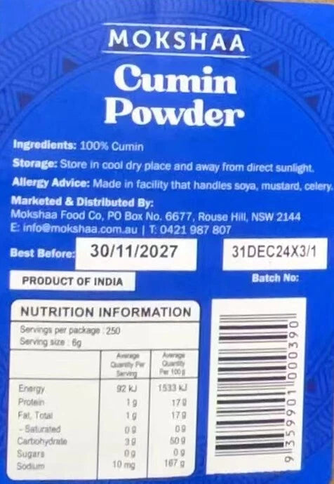 Mokshaa Cumin Powder