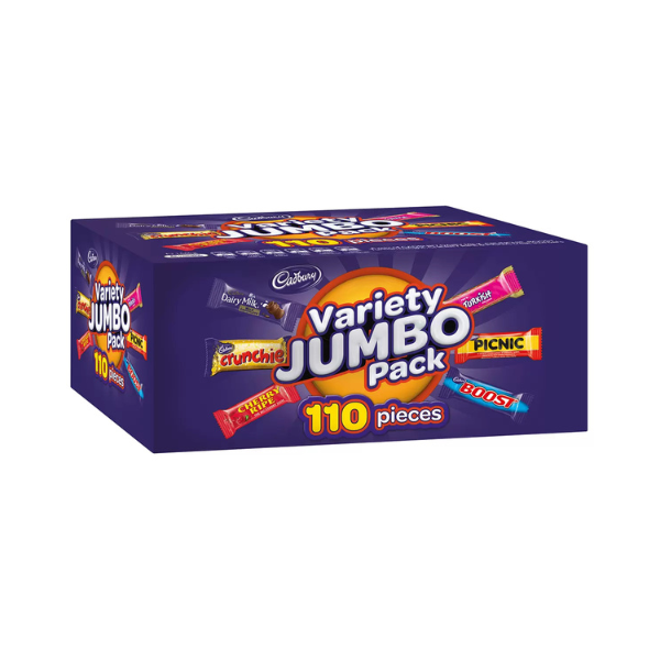 Cadbury Variety Jumbo Pack 110 pieces 1.68kg