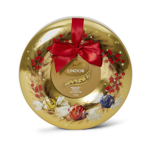 Lindt Lindor Assorted Wreath Tin