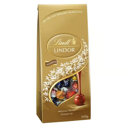 Lindor Assorted Gold Chocolate Truffles Bag